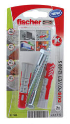 Fischer Duopower 2db 12x60 dübel csavarral (537665)