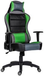 Antares Gameboost XXL gamer szék szövet borítás műanyag lábkereszt design görgők fekete-zöld (ANKHSZ275-4)