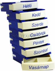  MEDI BOX Gyógyszeradagoló heti beosztással, napi jelzéssel