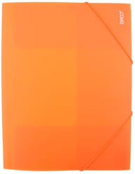 Daco Mapa plastic cu elastic A4 Daco MP250P, Portocaliu (MP250P)