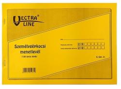 VECTRALINE Nyomtatvány személygépkocsi menetlevél VECTRALINE A/4 fekvõ 100 lapos (DGJ-31) - tonerpiac