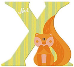  Sevi Fa betű állatos - X sárga - babyshopkaposvar