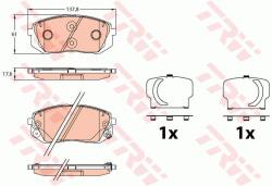 TRW set placute frana, frana disc TRW GDB3642 (GDB3642) - automobilus