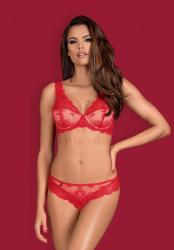 Obsessive 853 piros csipkeszett - L/XL