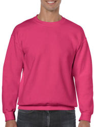 Gildan Uniszex Pulóver Hosszú ujjú Gildan Heavy Blend Adult Crewneck Sweat - 2XL, Heliconia (sötét rózsaszín)