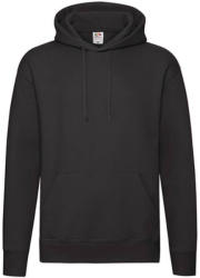 Fruit of the Loom Uniszex Pulóver Kapucnis Hosszú ujjú Fruit of the Loom Premium Hooded Sweat - L, Fekete