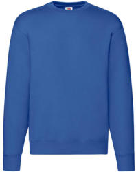 Fruit of the Loom Uniszex Pulóver Hosszú ujjú Fruit of the Loom Premium Set In Sweat - 2XL, Király kék
