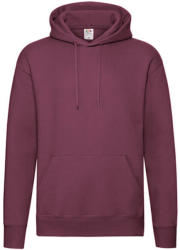 Fruit of the Loom Uniszex Pulóver Kapucnis Hosszú ujjú Fruit of the Loom Premium Hooded Sweat - 2XL, Burgundi vörös