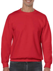 Gildan Uniszex Pulóver Hosszú ujjú Gildan Heavy Blend Adult Crewneck Sweat - M, Piros