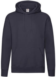 Fruit of the Loom Uniszex Pulóver Kapucnis Hosszú ujjú Fruit of the Loom Premium Hooded Sweat - 2XL, Mély sötétkék (navy)