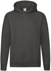 Fruit of the Loom Uniszex Pulóver Kapucnis Hosszú ujjú Fruit of the Loom Premium Hooded Sweat - L, Szénszürke