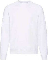Fruit of the Loom Uniszex Pulóver Hosszú ujjú Fruit of the Loom Sweatshirt Raglan - L, Fehér