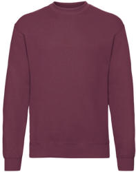 Fruit of the Loom Uniszex Pulóver Hosszú ujjú Fruit of the Loom Classic Set In Sweat - L, Burgundi vörös