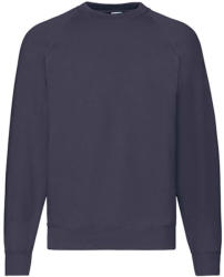 Fruit of the Loom Uniszex Pulóver Hosszú ujjú Fruit of the Loom Sweatshirt Raglan - XL, Mély sötétkék (navy)