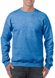 Gildan Uniszex Pulóver Hosszú ujjú Gildan Heavy Blend Adult Crewneck Sweat - S, Heather királykék
