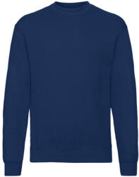 Fruit of the Loom Uniszex Pulóver Hosszú ujjú Fruit of the Loom Classic Set In Sweat - XL, Sötétkék (navy)