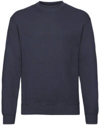 Fruit of the Loom Uniszex Pulóver Hosszú ujjú Fruit of the Loom Classic Set In Sweat - M, Mély sötétkék (navy)
