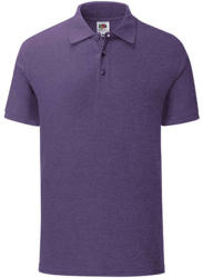 Fruit of the Loom Uniszex rövid ujjú galléros póló Fruit of the Loom Iconic Polo -S, Heather lila