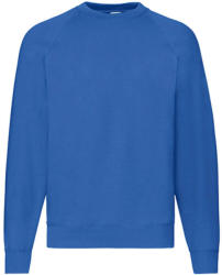 Fruit of the Loom Uniszex Pulóver Hosszú ujjú Fruit of the Loom Sweatshirt Raglan - 2XL, Királykék