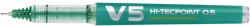 Pilot Roller reincarcabil Pilot V5 Hi-Tecpoint, 0.5 mm, verde (PBXC-V5-G-BG)
