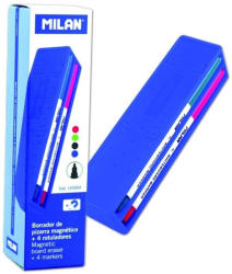 MILAN Set 4 markere whiteboard + burete si suport magnetic Milan (165894)
