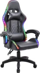 TEMPO KONDELA Irodai/gamer szék RGB LED háttérvilágítással, fekete, MAFIRO - sprintbutor