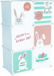 TEMPO KONDELA Gyerek szekrény, kék/gyerek minta, EDRIN - sprintbutor