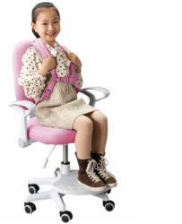 TEMPO KONDELA Növekvő szék alappal és pántokkal, rózsaszín/fehér, ANAIS - sprintbutor