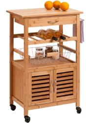 TEMPO KONDELA Tálalókocsi, természetes, NAVID