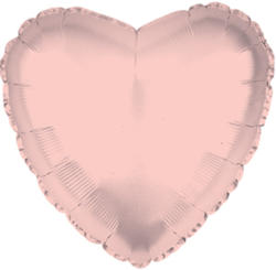 Flexmetal Fólia lufi, 17"/43cm, szív, rose gold, csomagolatlan