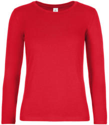 B&C Collection Női hosszú ujjú póló B&C #E190 LSL /women -M, Piros