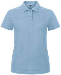 B and C Női galléros póló rövid ujjú B&C Ladies' Piqué Polo Shirt - PWI11 - L, Világos kék