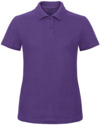 B and C Női galléros póló rövid ujjú B&C Ladies' Piqué Polo Shirt - PWI11 - 3XL, Lila