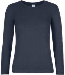 B&C Collection Női hosszú ujjú póló B&C #E190 LSL /women -3XL, Sötétkék (navy)