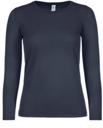 B&C Collection Női hosszú ujjú póló B&C #E150 LSL /women -M, Sötétkék (navy)