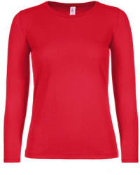 B&C Collection Női hosszú ujjú póló B&C #E150 LSL /women -XS, Piros