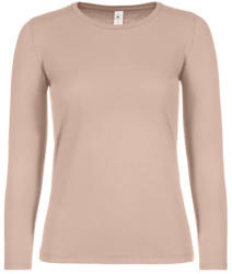 B&C Collection Női hosszú ujjú póló B&C #E150 LSL /women -2XL, Millenáris rózsaszín