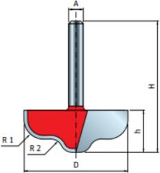 Freud 39-FR Pro felsőmaró profil D: 40x13; H: 45; A: 8; Z: 2 (39-60008)