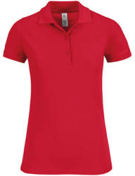 B and C Női galléros póló rövid ujjú B&C Safran Timeless Women - PW457 - S, Piros