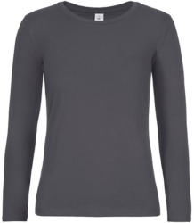 B&C Collection Női hosszú ujjú póló B&C #E190 LSL /women -M, Sötétszürke
