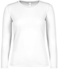 B&C Collection Női hosszú ujjú póló B&C #E150 LSL /women -XS, Fehér