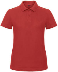 B and C Női galléros póló rövid ujjú B&C Ladies' Piqué Polo Shirt - PWI11 - XL, Piros