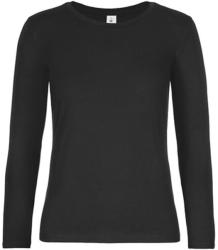 B&C Collection Női hosszú ujjú póló B&C #E190 LSL /women -3XL, Fekete