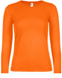 B&C Collection Női hosszú ujjú póló B&C #E150 LSL /women -S, Narancssárga