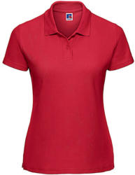Russell Europe Női galléros póló rövid ujjú Russell Europe Ladies' Polo Poly-Cotton Blend - S, Piros