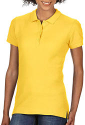 Gildan Női Galléros póló Rövid ujjú Gildan Premium Cotton Ladies' Double Piqué Polo - 2XL, Daisy (százszorszép sárga)