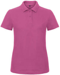 B and C Női galléros póló rövid ujjú B&C Ladies' Piqué Polo Shirt - PWI11 - 3XL, Fuchsia