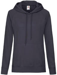 Fruit of the Loom Női Pulóver Kapucnis Hosszú ujjú Fruit of the Loom Lightweight Hooded Sweat Lady-Fit - 2XL, Mély sötétkék (navy)