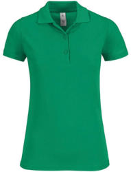B and C Női galléros póló rövid ujjú B&C Safran Timeless Women - PW457 - S, Kelly zöld