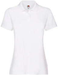 Fruit of the Loom Női Galléros póló Rövid ujjú Fruit of the Loom Premium Polo Lady-Fit - 2XL (18), Fehér